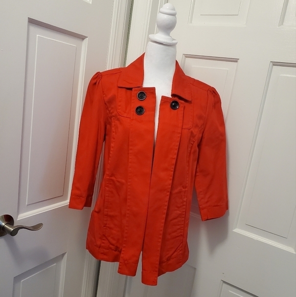 Old Navy Red 100% Cotton Jacket Size Large, Casual - Picture 1 of 10
